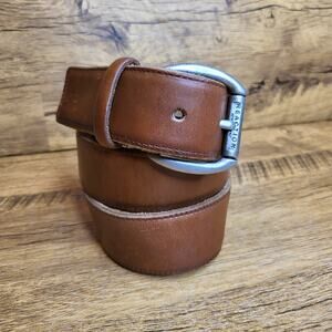 Kenneth Cole Tan brown leather adjustable belt sz 34 Mens